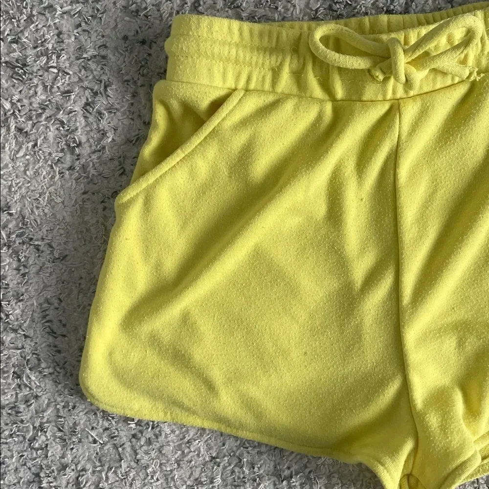 Zara Yellow Cotton Soft Shorts Size Small